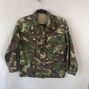 Vintage British Army Jacket Mens Medium Camo Combat Field Shirt 90s